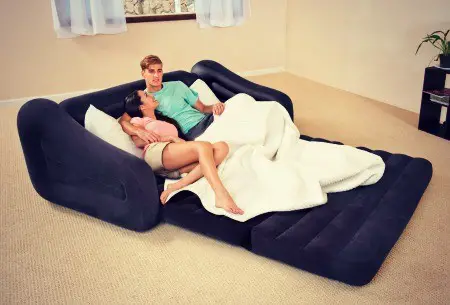 Inflatable bed.